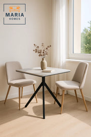 Square Grey Marble Dining Table √ê Modern Caf≈Ω, Restaurant, Office & Home Metal Furniture 70_70_60 cm