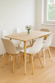 Modern Wooden Dining Table Ð 120_70_76 cm | Light Oak Rectangular Table for Home