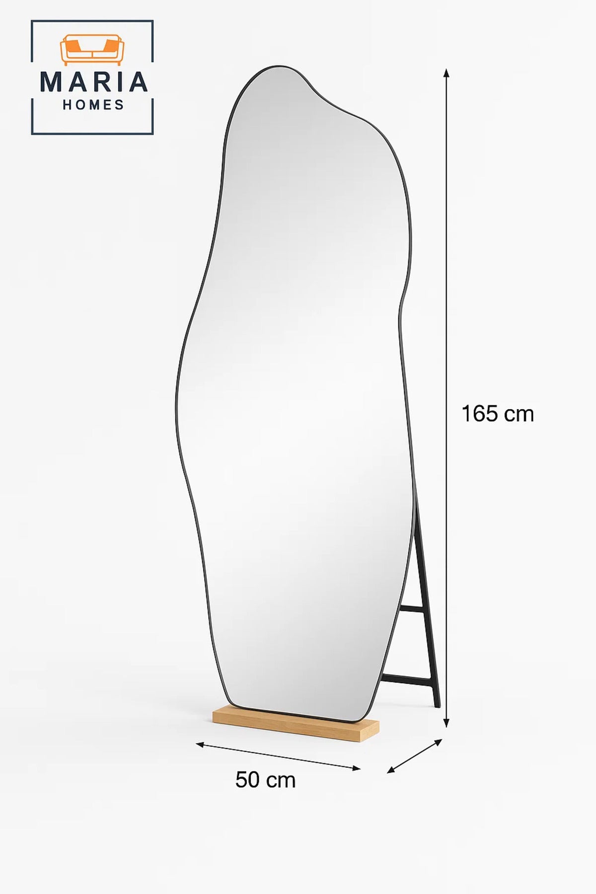 Irregular Full Length Mirror Modern Floor Standing Mirror for Bedroom Decorative Dressing