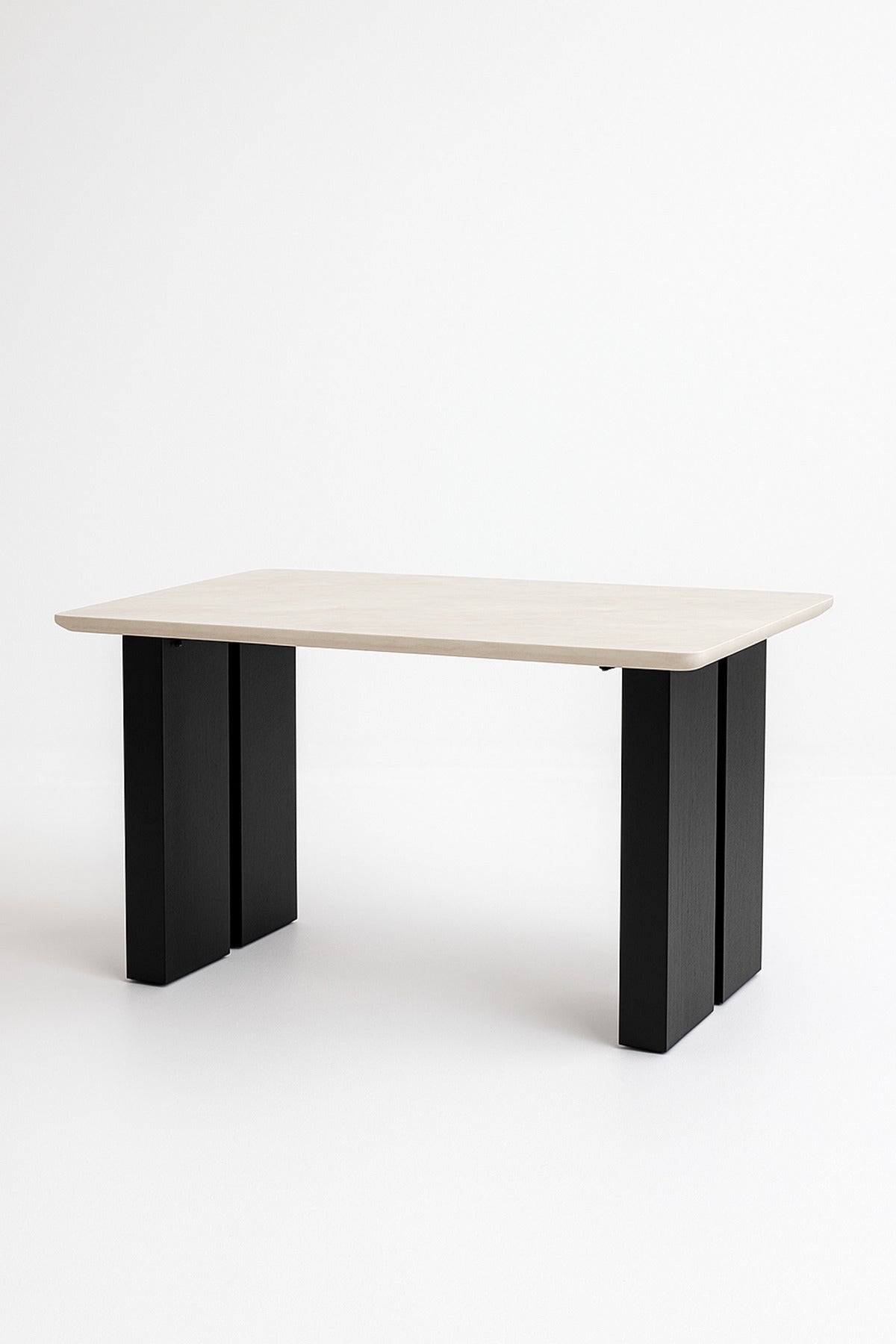 Modern Wooden Dining Table with Black Legs Stylish Table for Dining Room 130_80_76 cm