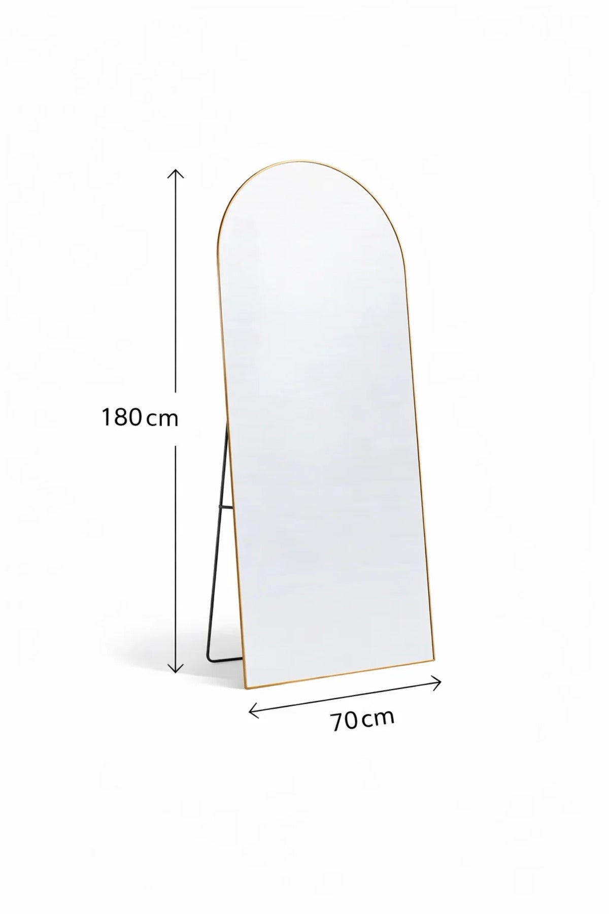 Gold Arch Standing Floor Mirror 180x70cm Full Length Bedroom gold arch standing