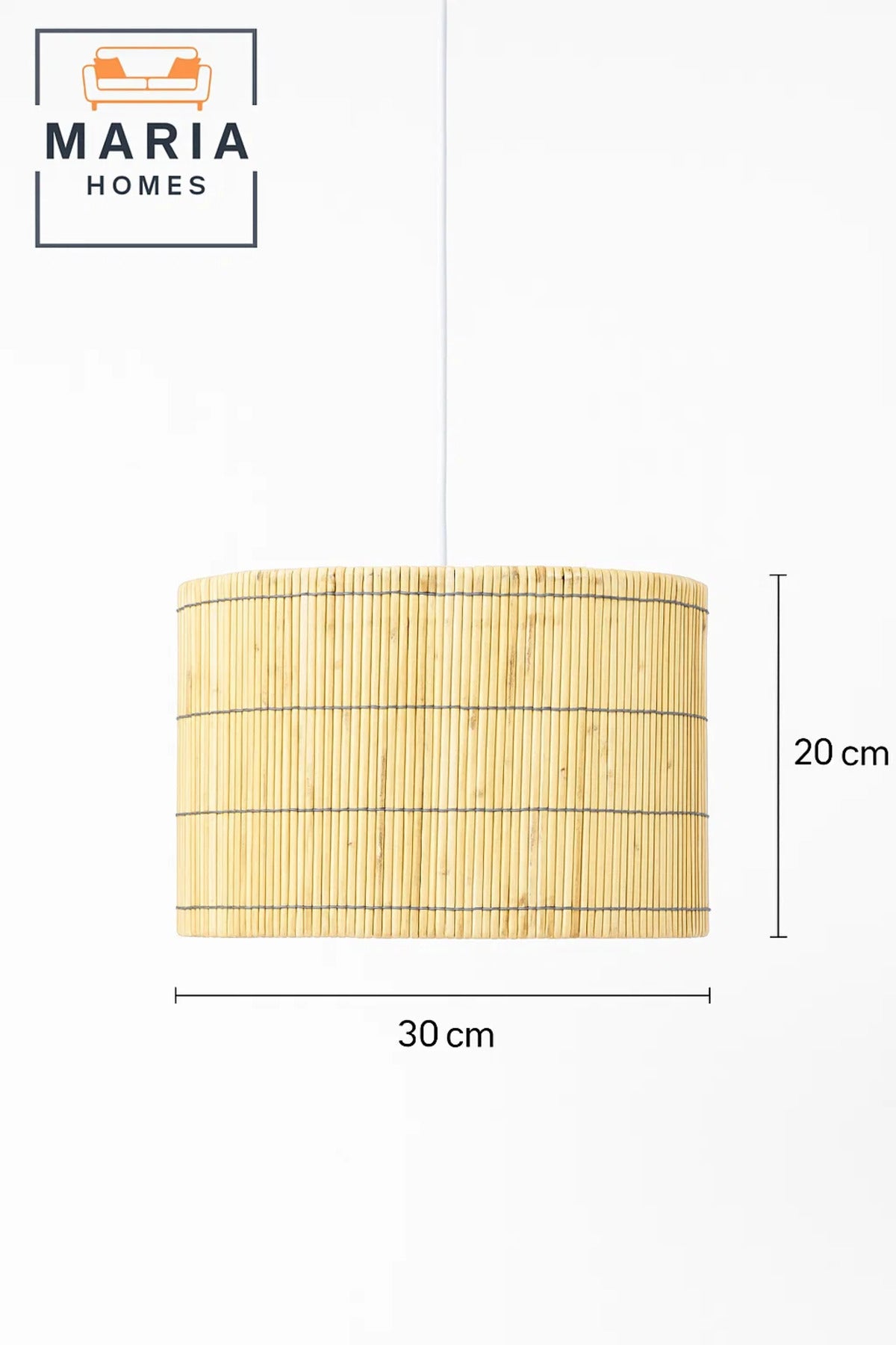 Cylindrical Bamboo Pendant Light