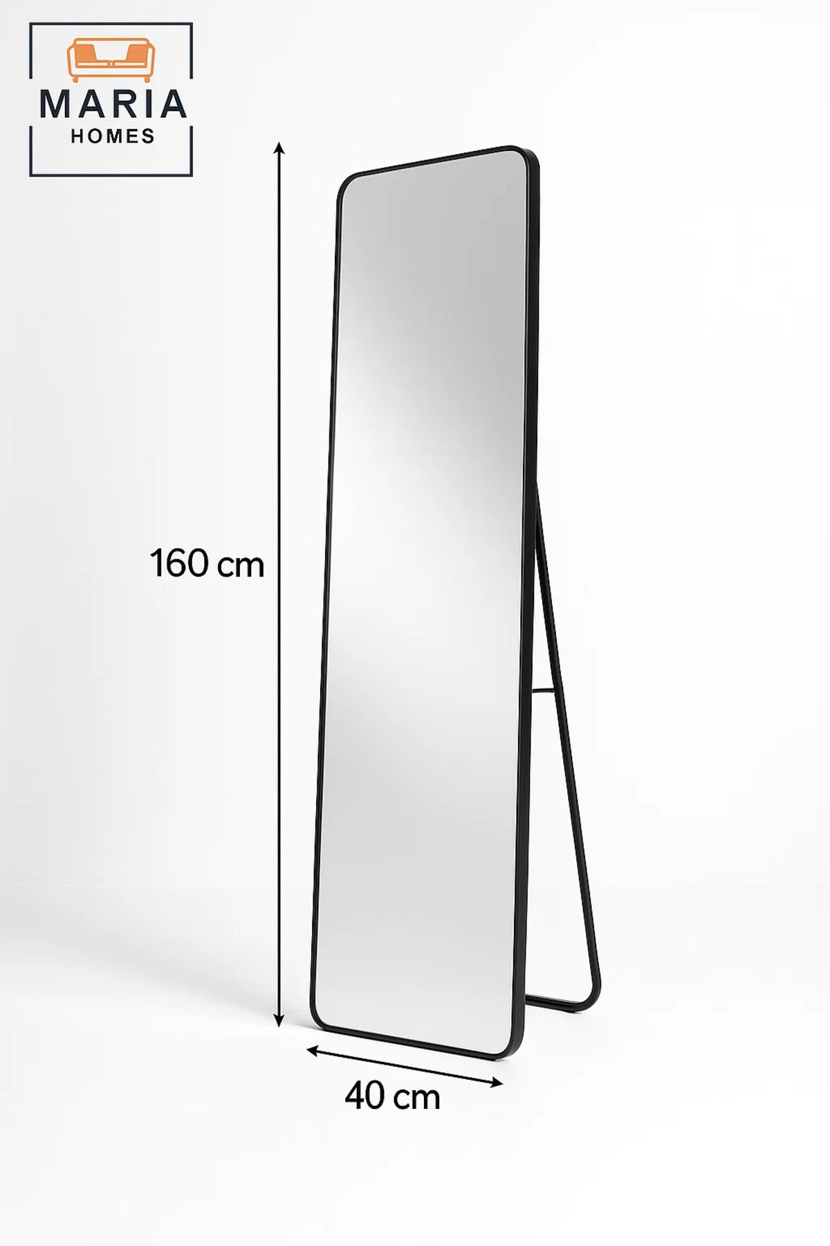 Black Full Length Standing Mirror for Bedroom Wall Mounted Dressing Mirror Modern Home D≈Ωcor