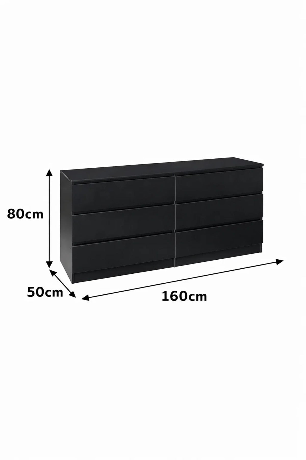 Hamal Furniture Black 6-Door Shoe Cabinet Large Storage Organizer for Hallway Entryway Modern Design