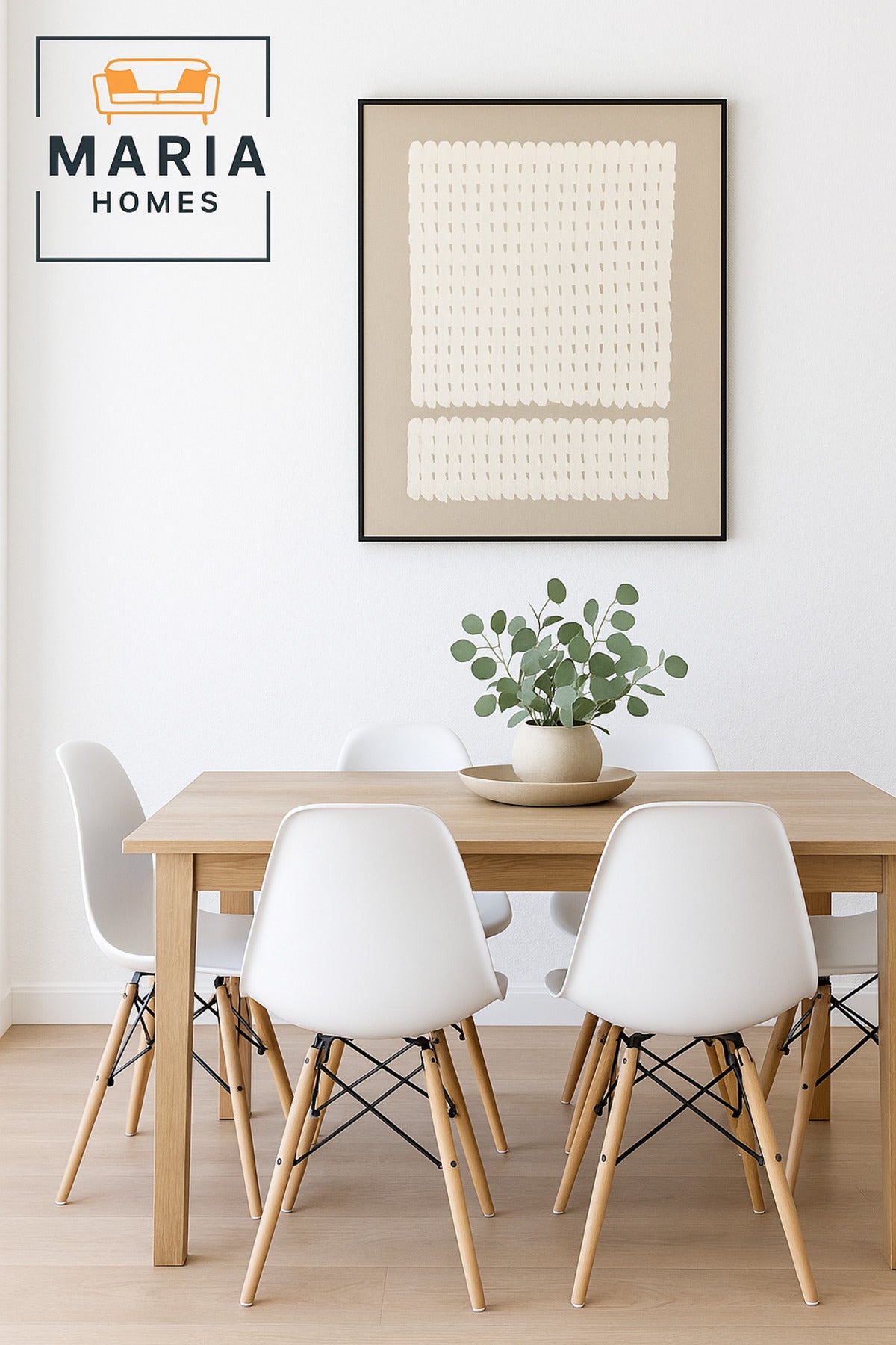 Large White & Beige Minimalist Pattern Wall Art Ð Framed Canvas 120_80 cm
