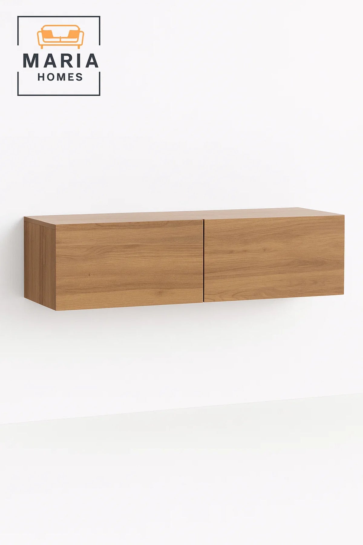 Wall-Mounted coffee console Cabinet Ð 120x40x30 cm, Brown Finish