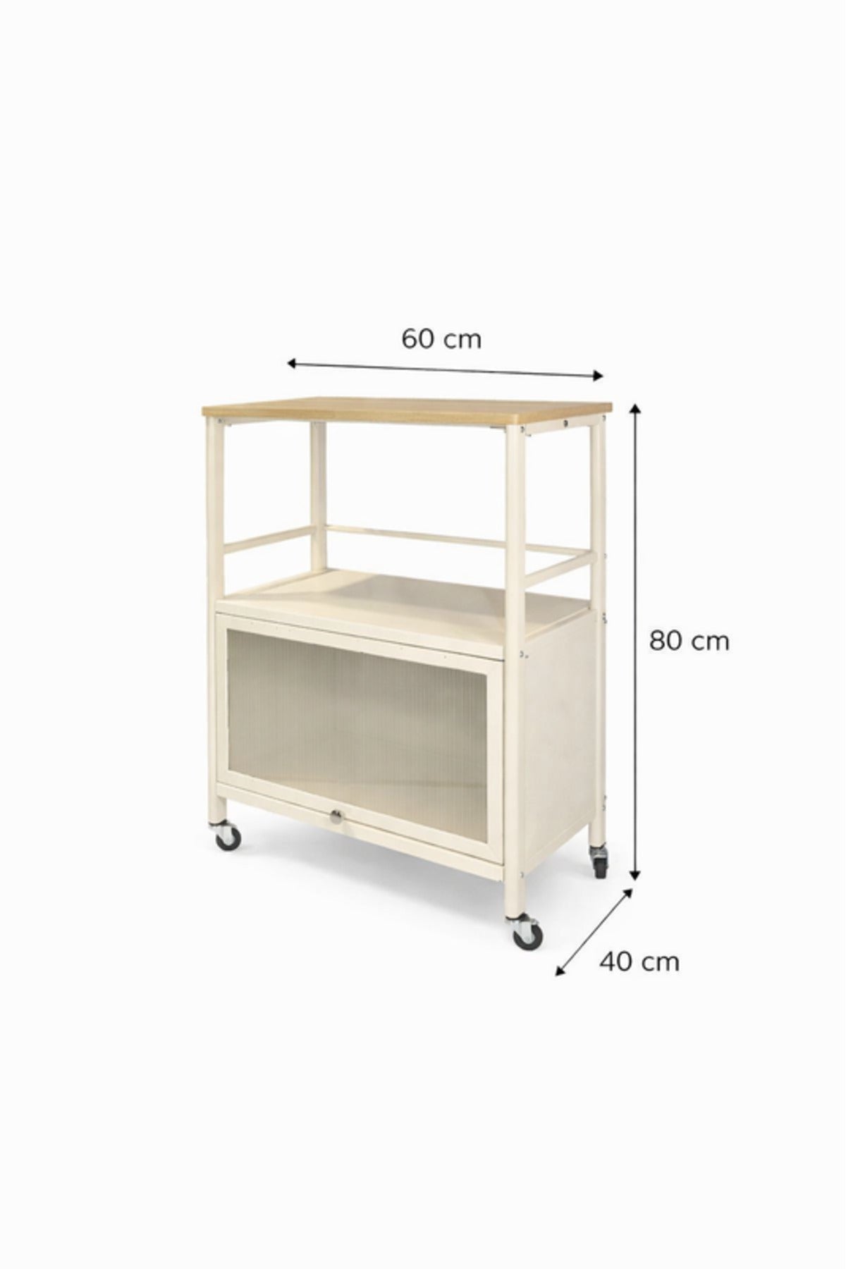 Mobile Storage Cabinet Shelf with Wheels 60_40_80 cm Multi-Purpose Organizer