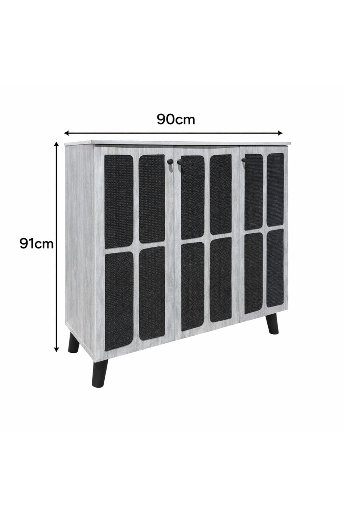 Modern Grey.B Sideboard Cabinet with Textured Doors & Storage