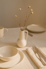 White Ceramic Jug Vase Ð Minimalist Handle Design Decorative Piece
