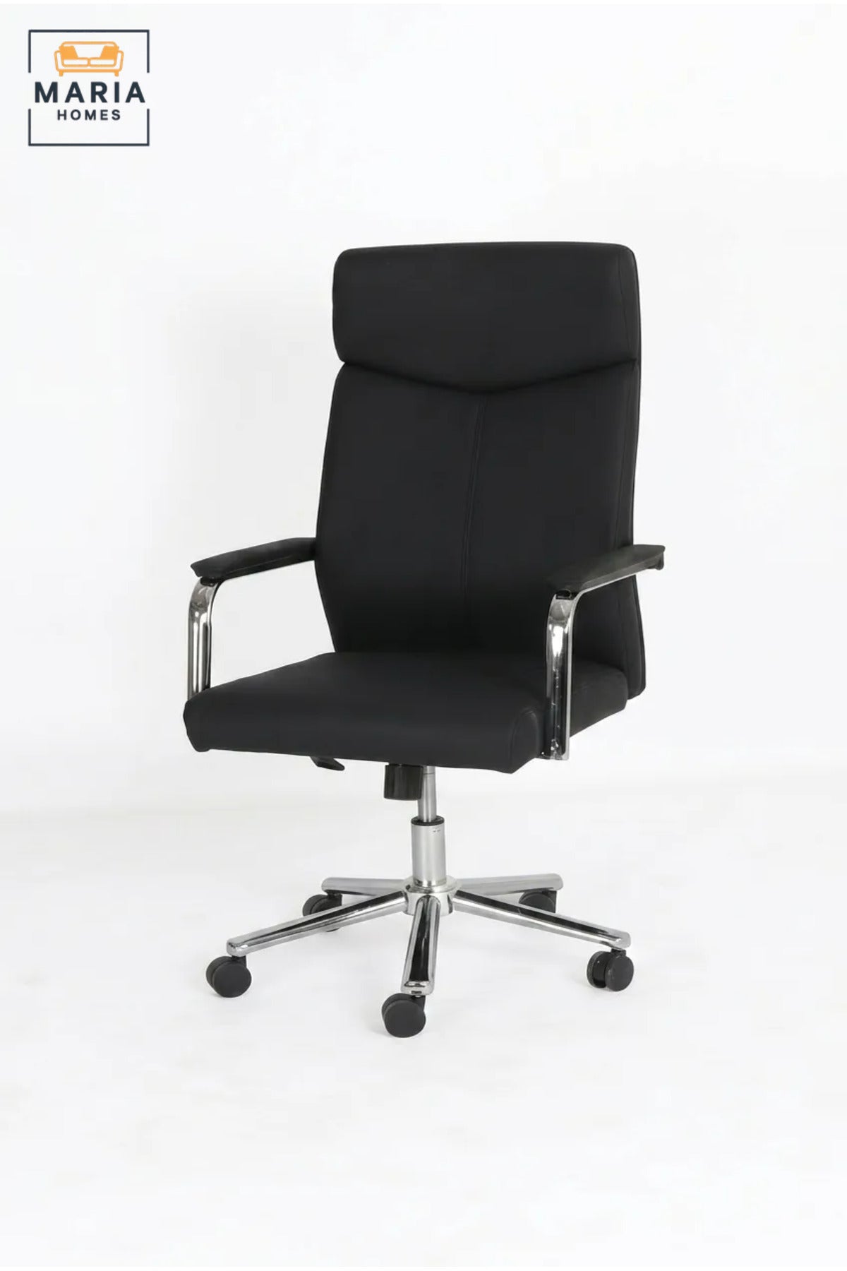 Executive Office Chair with High Backrest, Padded Armrests, Adjustable Swivel Seat and Wheels for Home Office, Study and Meeting Room