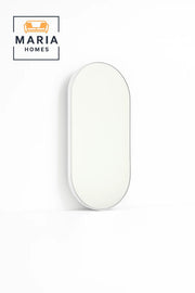 White Capsule Mirror with Rounded Edges and Slim Frame-size 120*60CM