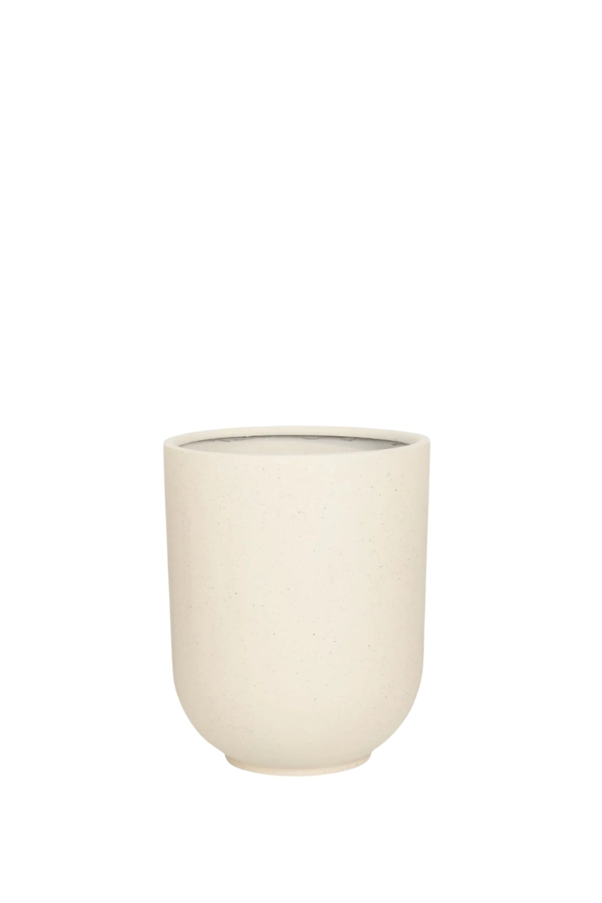 Large Round Fiber Planter 80CM x 60CM Beige | Modern Indoor & Outdoor Decorative Pot