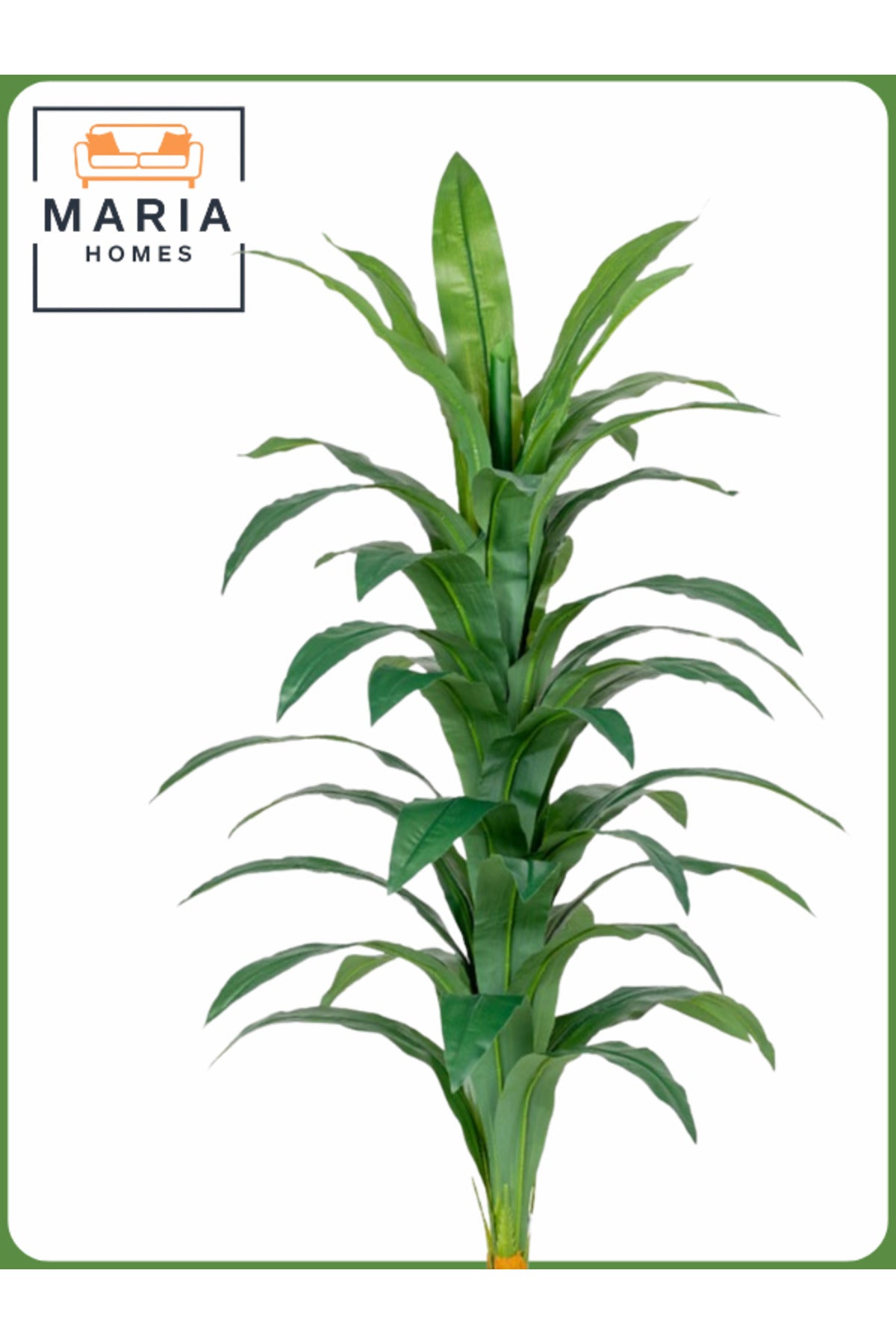 Artificial Corn Leaf Tree 145 cm Ð Decorative Indoor Plant Black with silver dots Pot