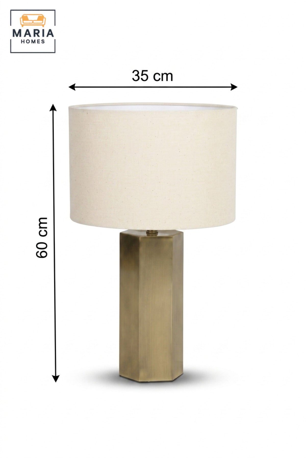 Modern Table Lamp with Fabric Drum Shade, Elegant Bedside Nightstand Lamp, Decorative Lighting for Bedroom, Living Room, Office, Hotel and Console Table