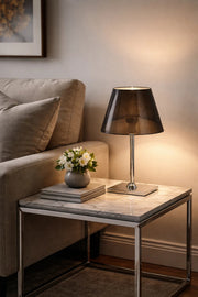 Modern Black Table Lamp with Metal Base and Stylish Shade for Home Decor