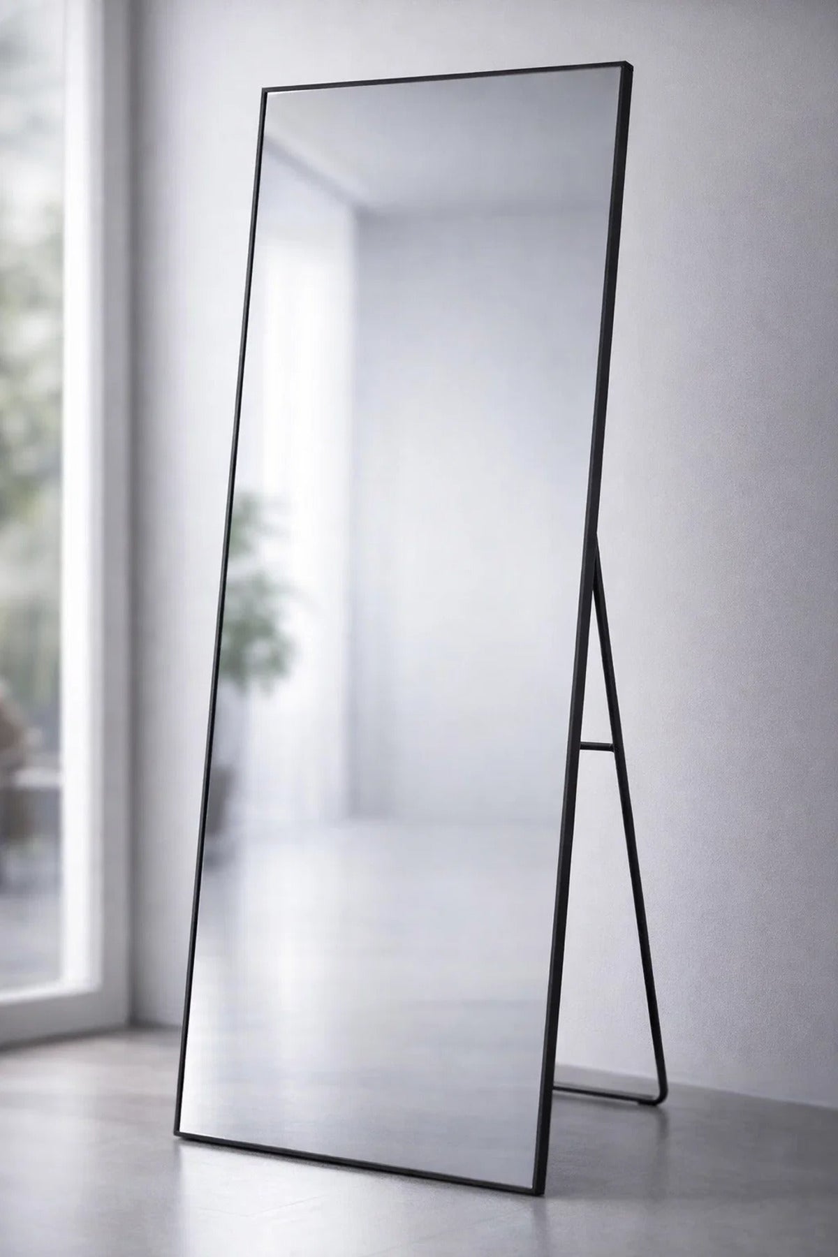 Black Standing Floor Mirror 180x80cm Full Length Bedroom black standing floor