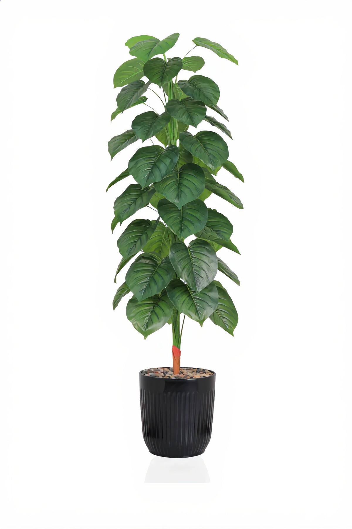 215 CM Artificial Heart Leaf Tree with with Pot – Tall Indoor Decorative Plant