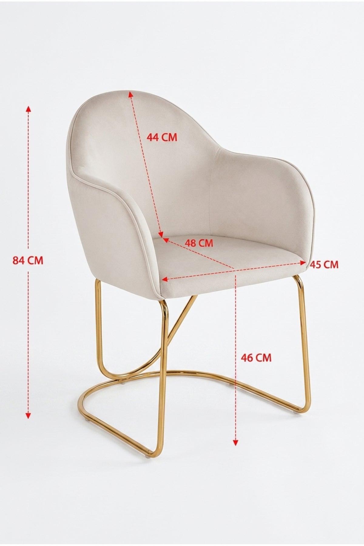 Modern Upholstered Dining Chair with Gold Metal Base √ê Luxury Accent Chair for Dining Room, Living Room & Caf≈Ω