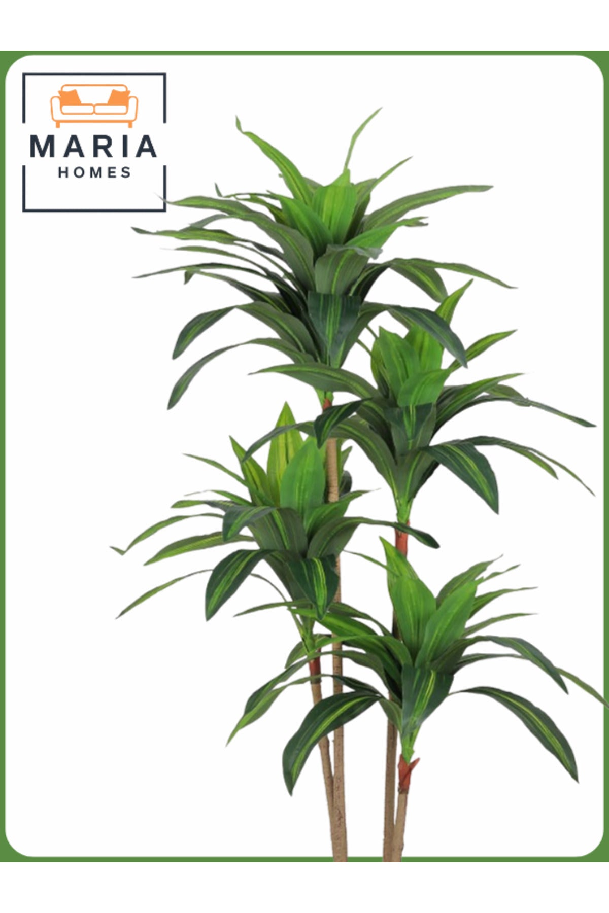 Artificial Corn Leaf Tree 140 cm Ð Indoor Decorative Plant with Black Pot