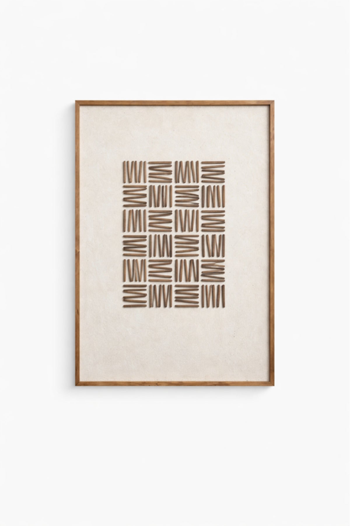 Natural Wood Geometric Wall Art with Wooden Frame Modern Decorative Panel natural wood
