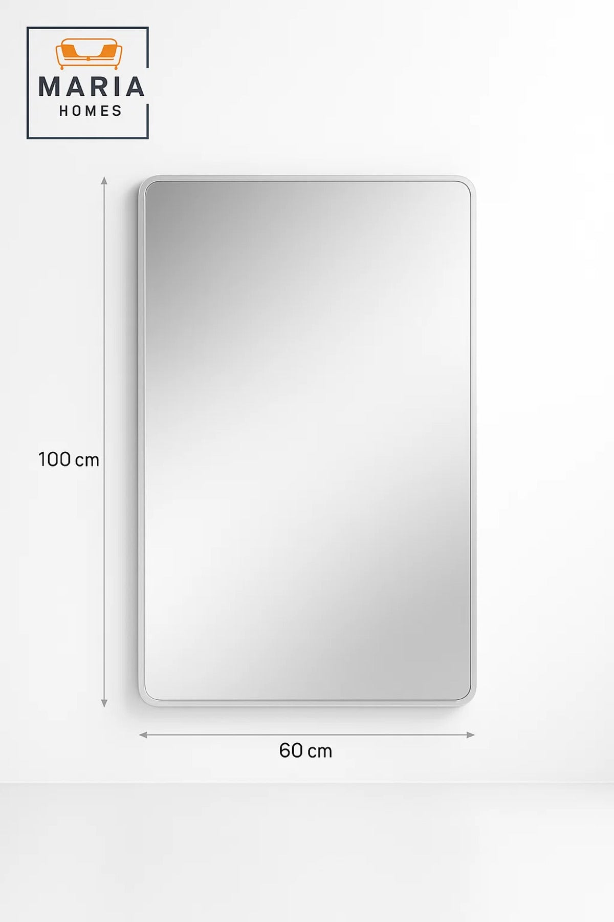 Modern Silver Wall Mirror for Bathroom Bedroom Living Room Dressing & Home D≈Ωcor √ê 100_60 cm
