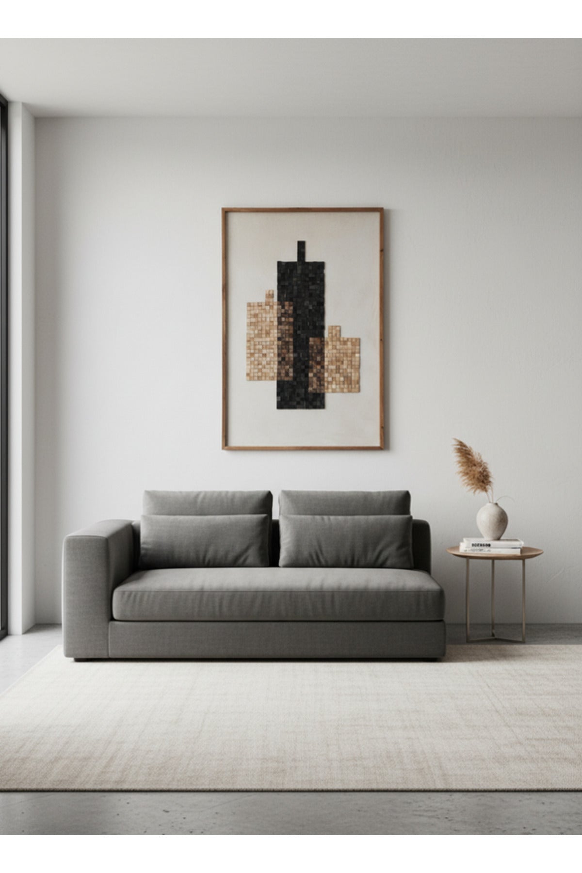 Abstract Wooden Mosaic Wall Art Decor 80x120cm Modern Decorative Panel abstract wooden