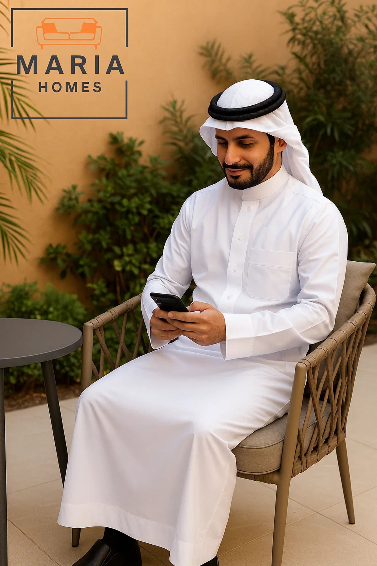 Gray Outdoor Rope Accent Chair with Cushions Ð Modern Patio & Balcony Seating