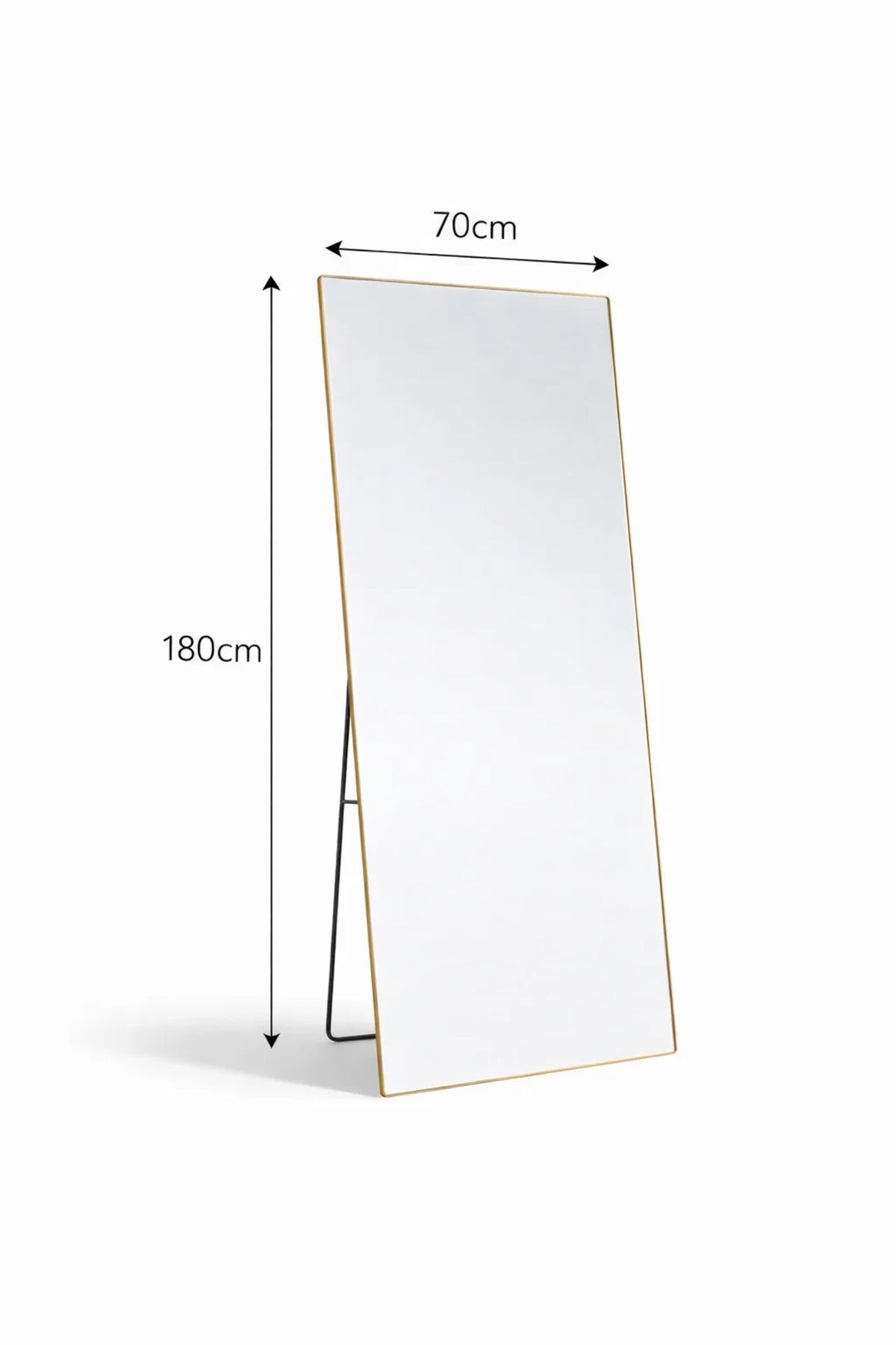 Gold Full Length Standing Mirror 70x180cm Modern Floor gold full length