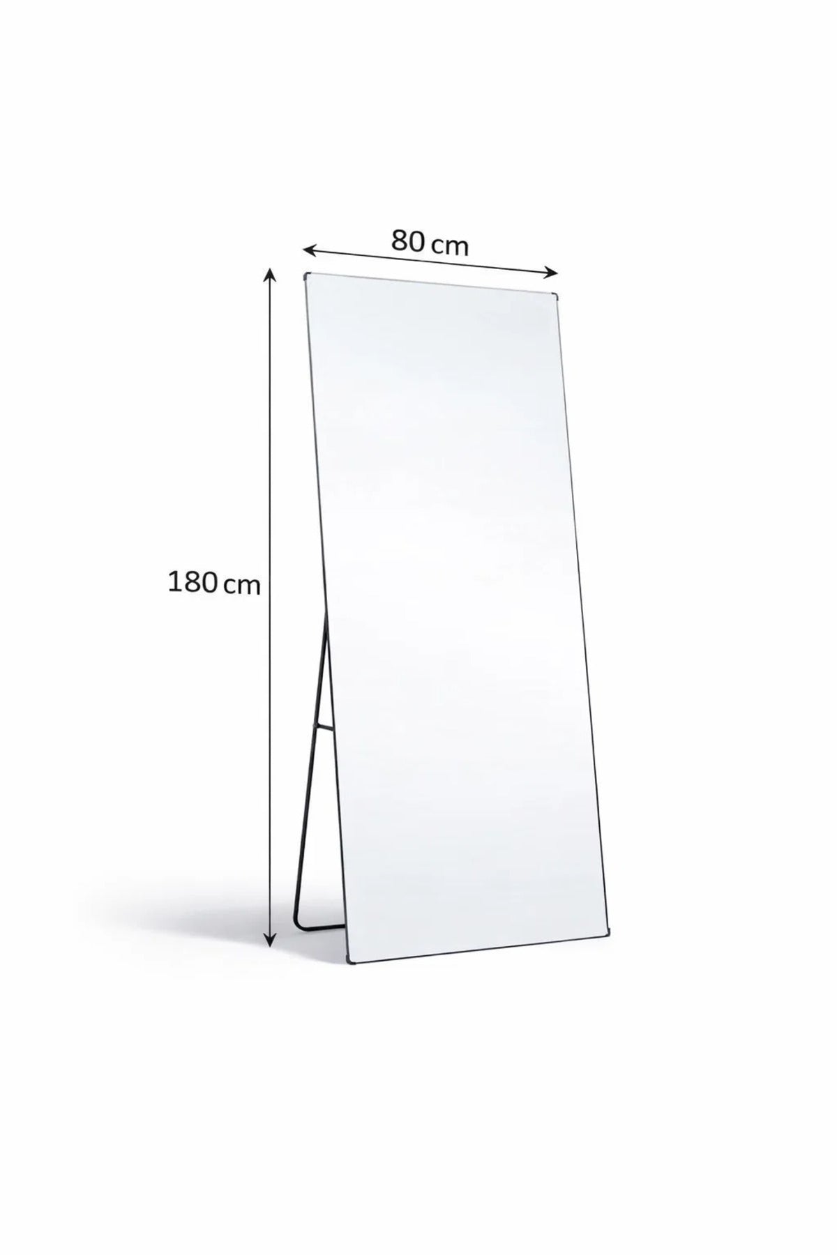 Silver Standing Floor Mirror 180x80cm Full Length Bedroom silver standing floor