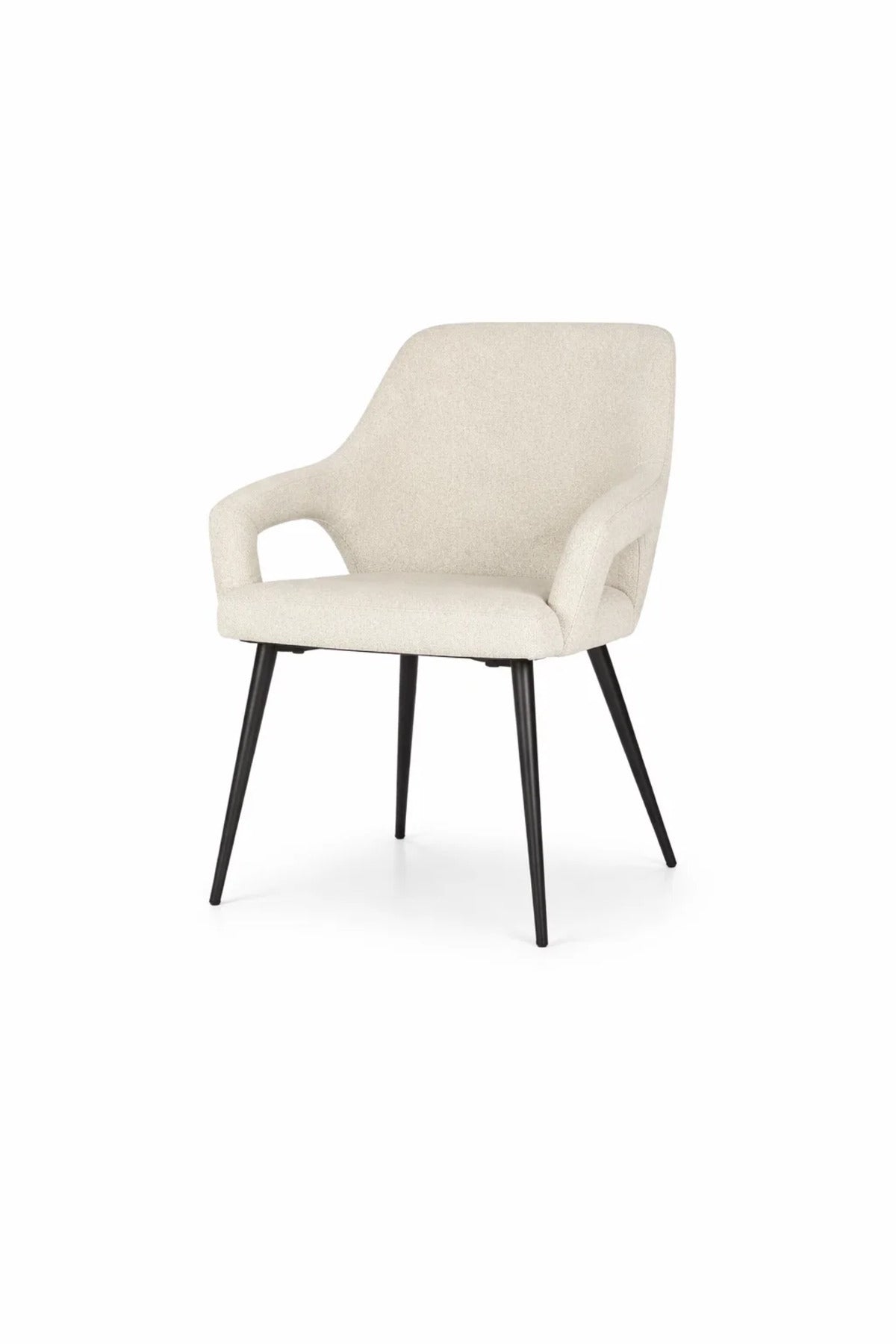 Modern Upholstered Dining Chair with Armrests Contemporary Style