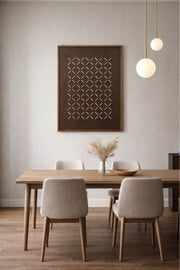 Modern Cross Pattern Wooden Wall Art with Natural Wood Frame 120x80cm modern cross