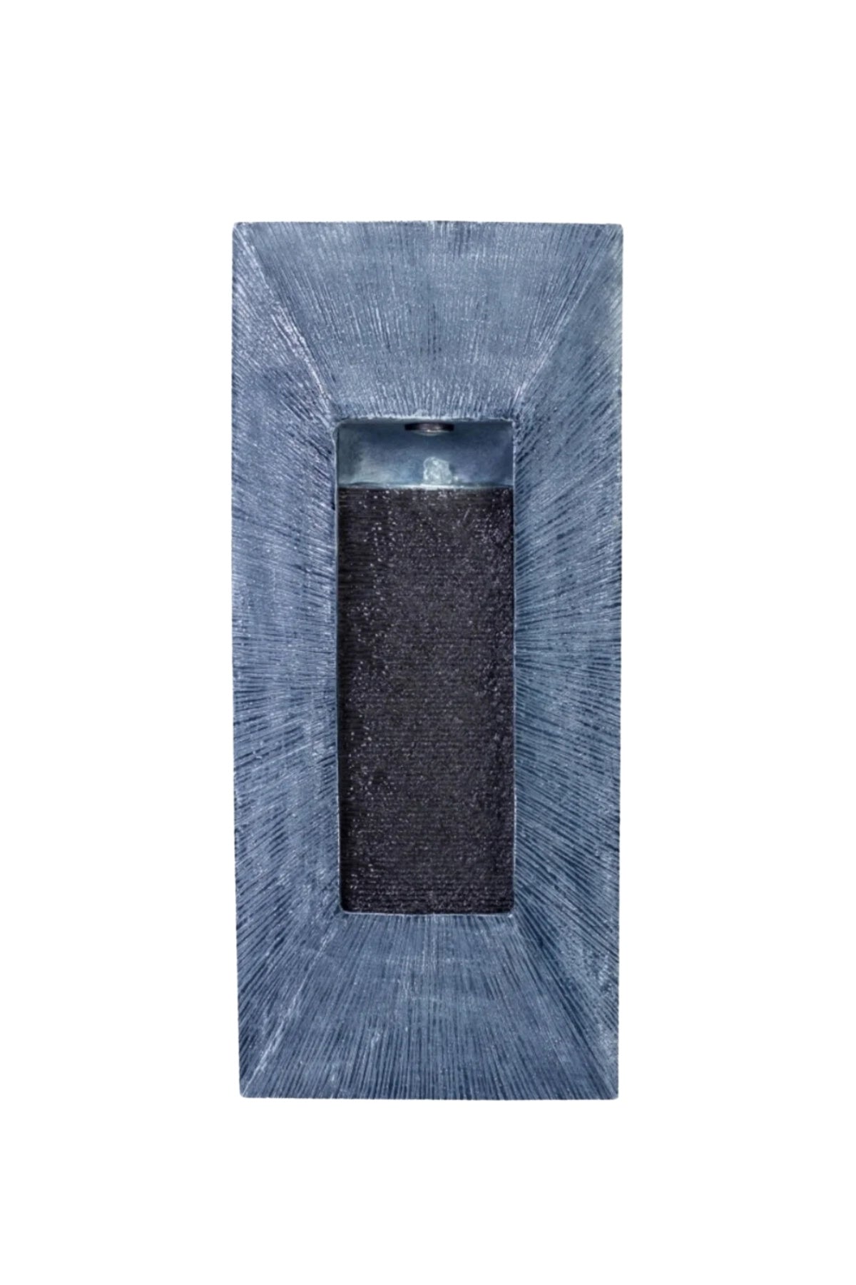 Modern Blue Indoor Wall Fountain Rectangular Decorative Waterfall Feature for Home Office 105x45 cm