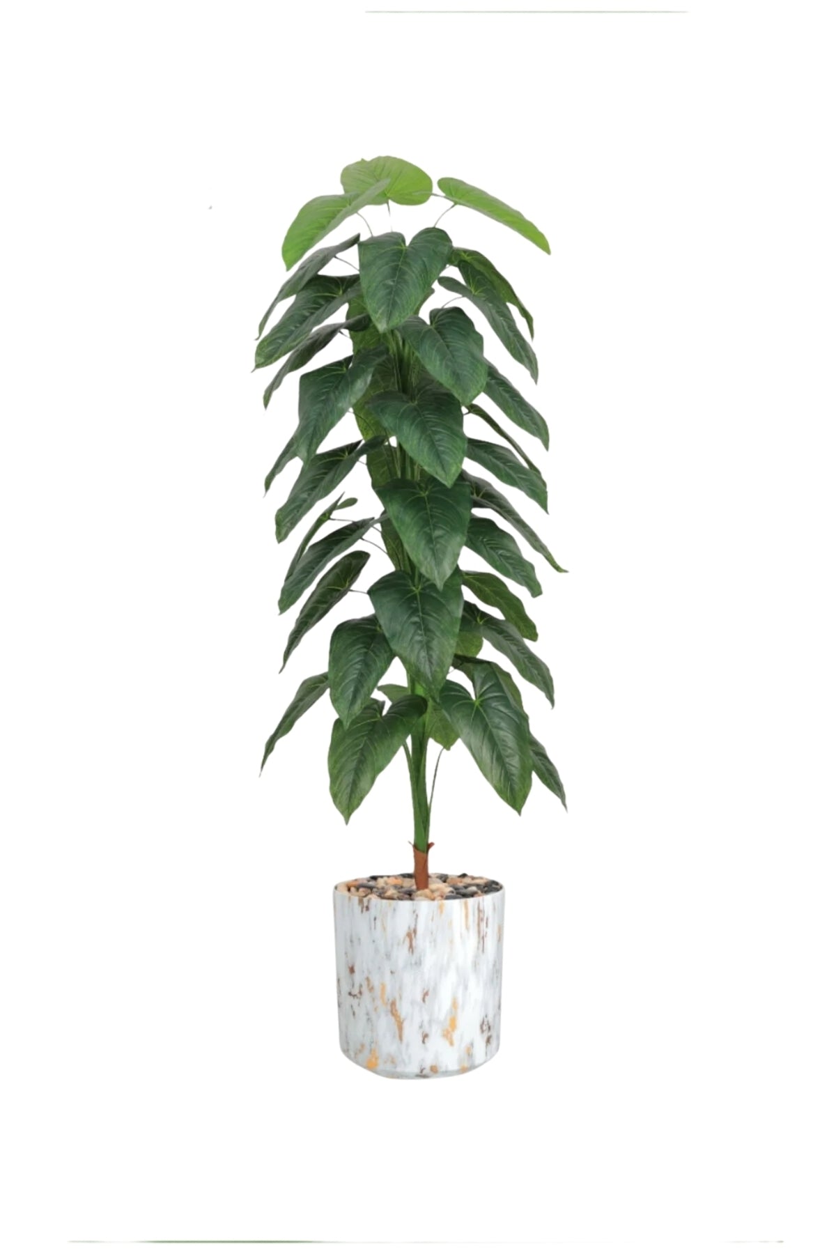 190 cm Artificial Philodendron Tree with Fiber Pot – Modern Indoor Tropical Decor