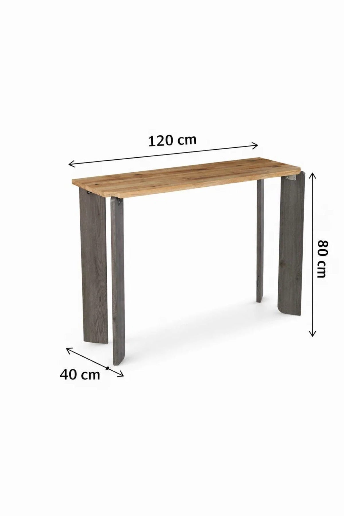 Stylish Two-Tone Wooden Console Table for Entryway Living Room Modern Decor Durable Display Unit