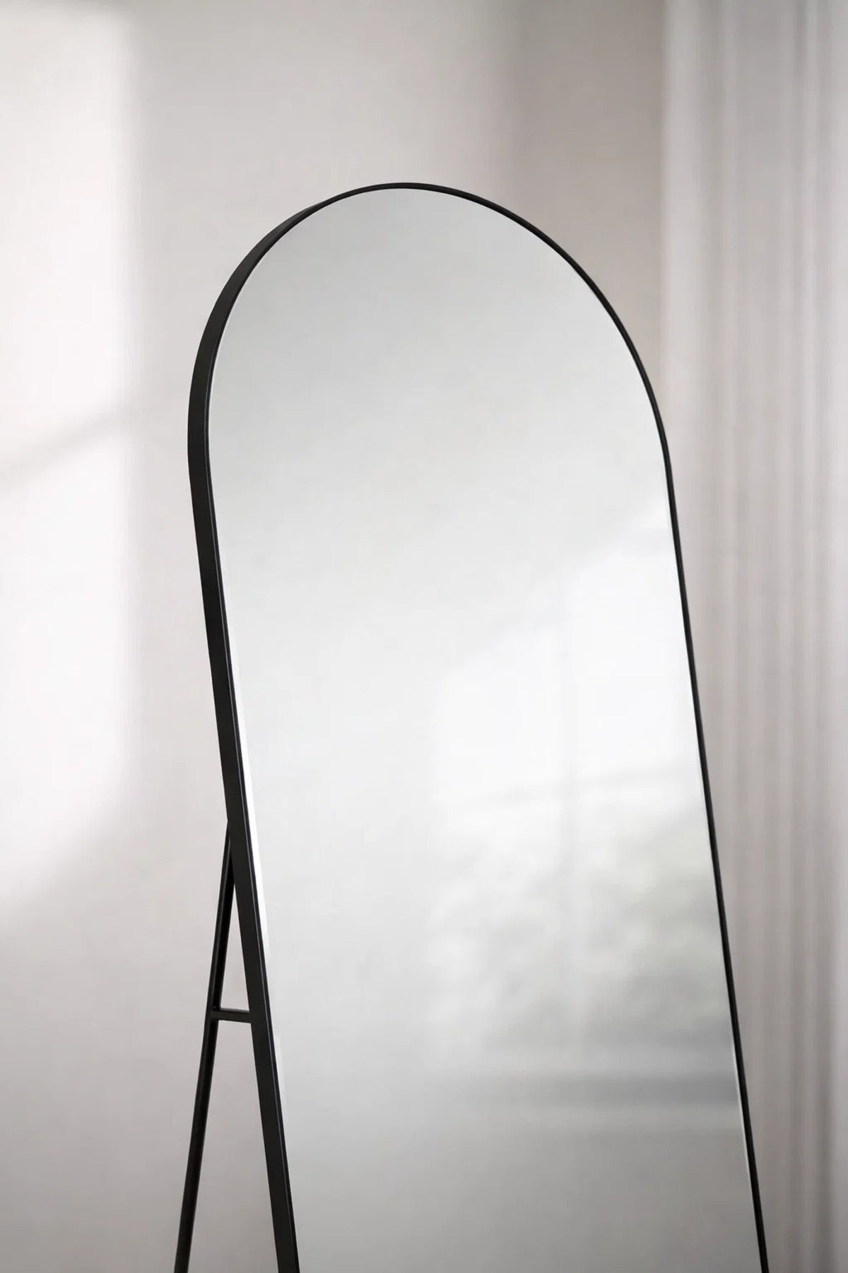 Black Arch Standing Floor Mirror 180x70cm Full Length Bedroom black arch standing
