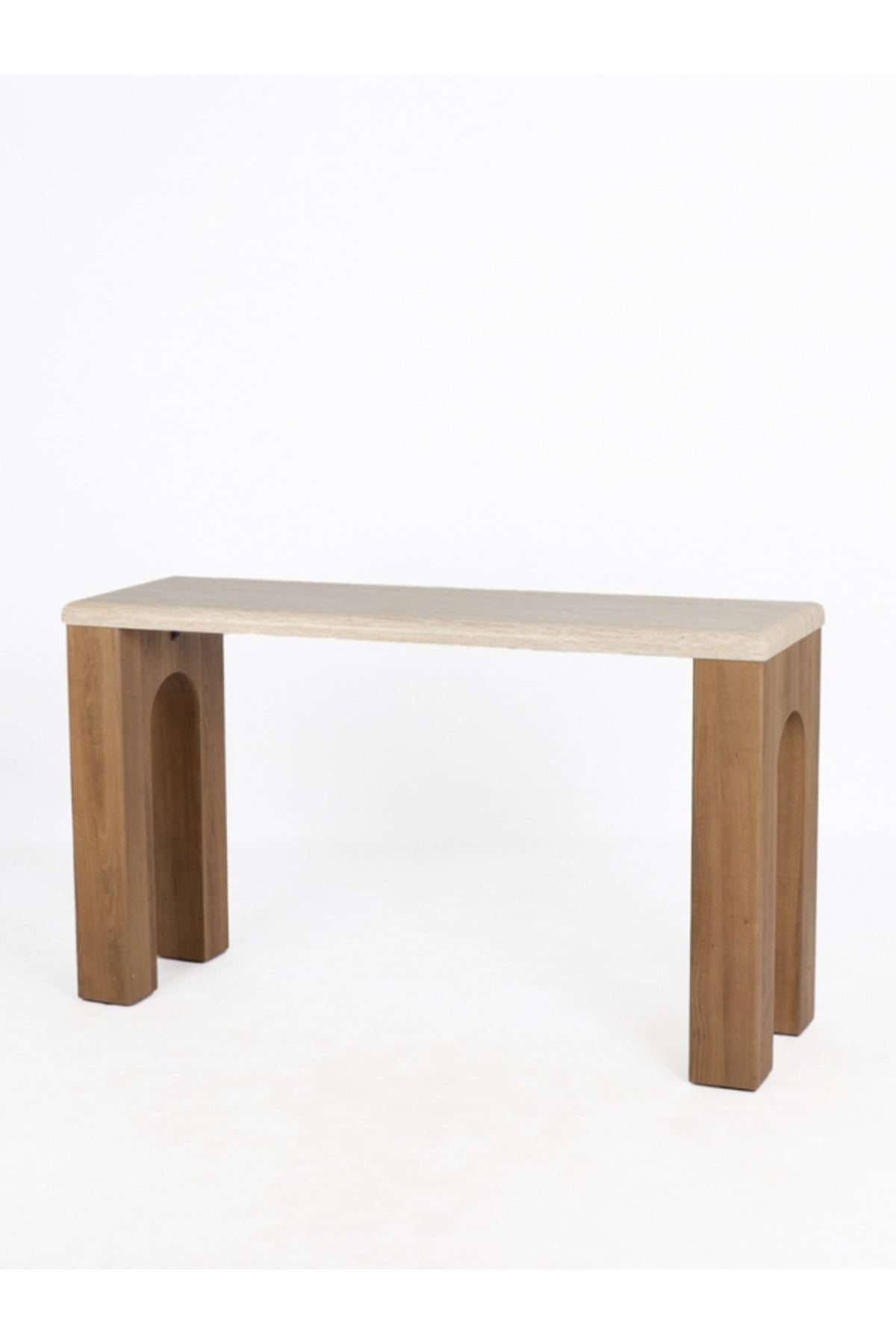 Wooden Console Table with Arched Legs Ð Modern Entryway & Living Room Furniture 140_40_80 cm