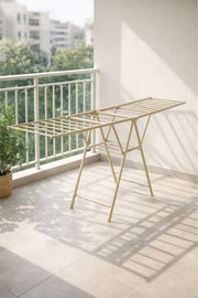 Beige Foldable Clothes Drying Rack 185x45x93 cm √ê Laundry Airer Stand