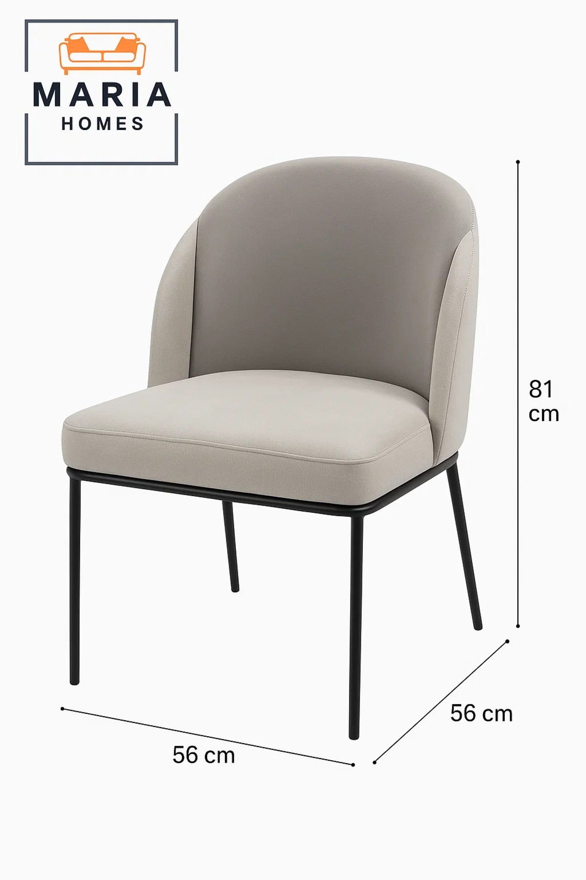 Modern Lounge Chair Ð Soft Grey Upholstered Armchair with Sleek Black Metal Legs