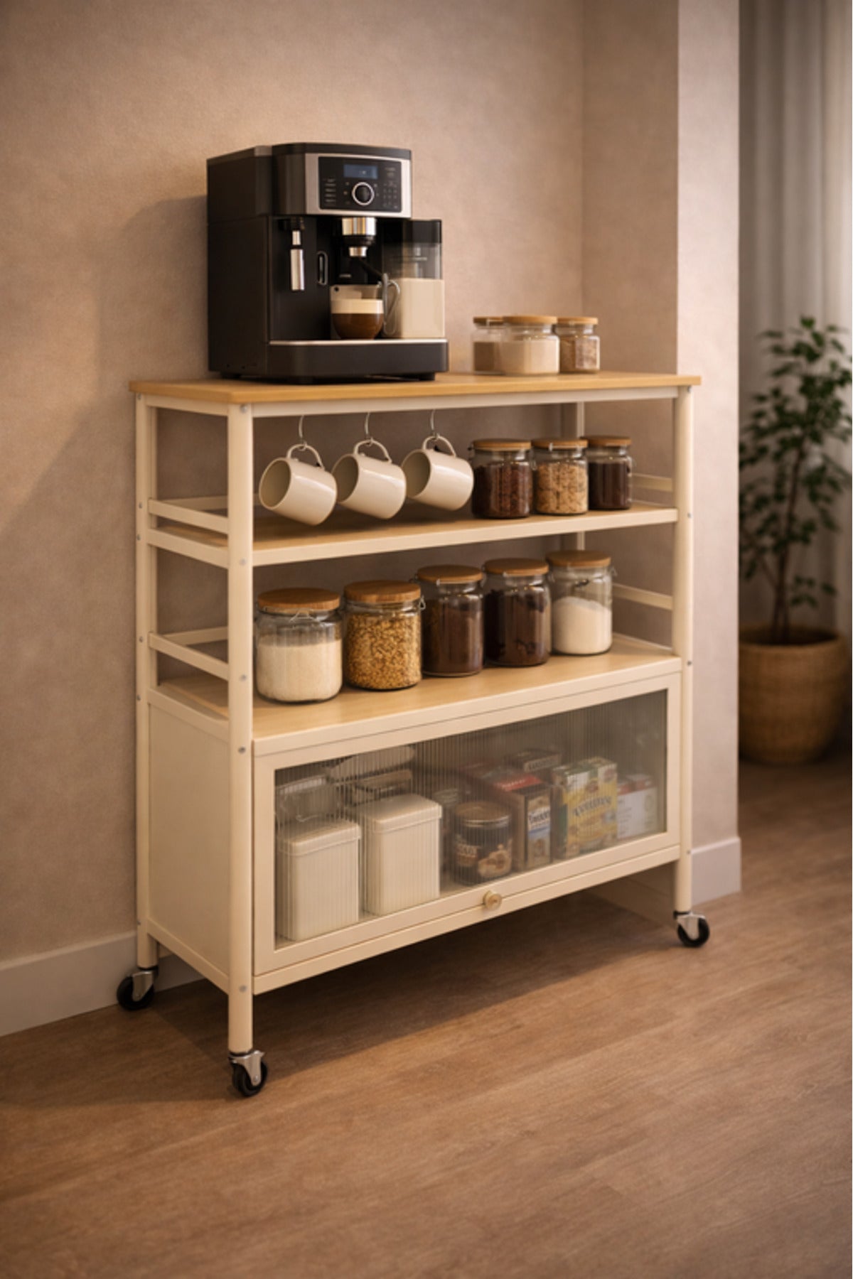 Multi-Layer Storage Shelf 80_40_115 cm