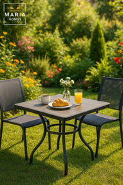 Square Outdoor Dining Table | Modern Metal Frame Patio, Garden, Balcony Furniture