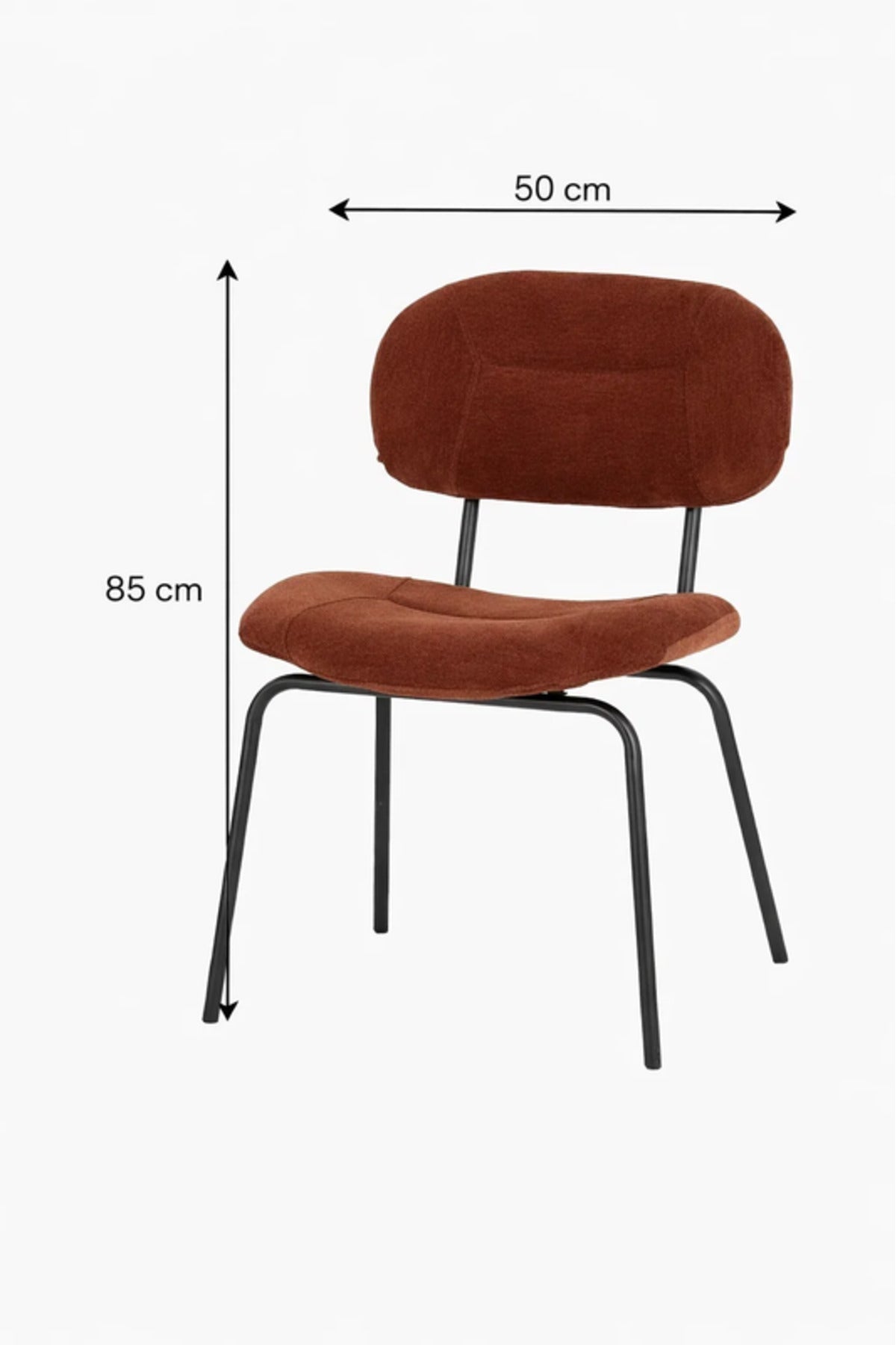 Modern Red Velvet Dining Chair with Metal Legs Comfortable Dining Room Chair