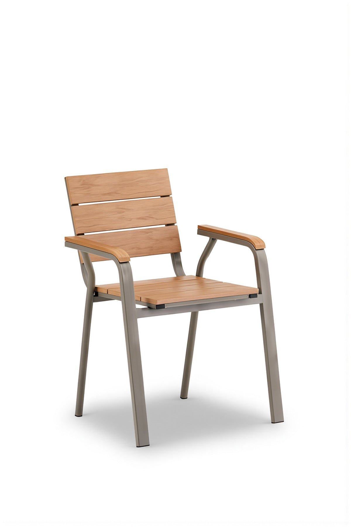 Wood Outdoor Dining Chair Aluminum Frame Patio Garden Balcony Caf≈Ω Furniture Comfortable