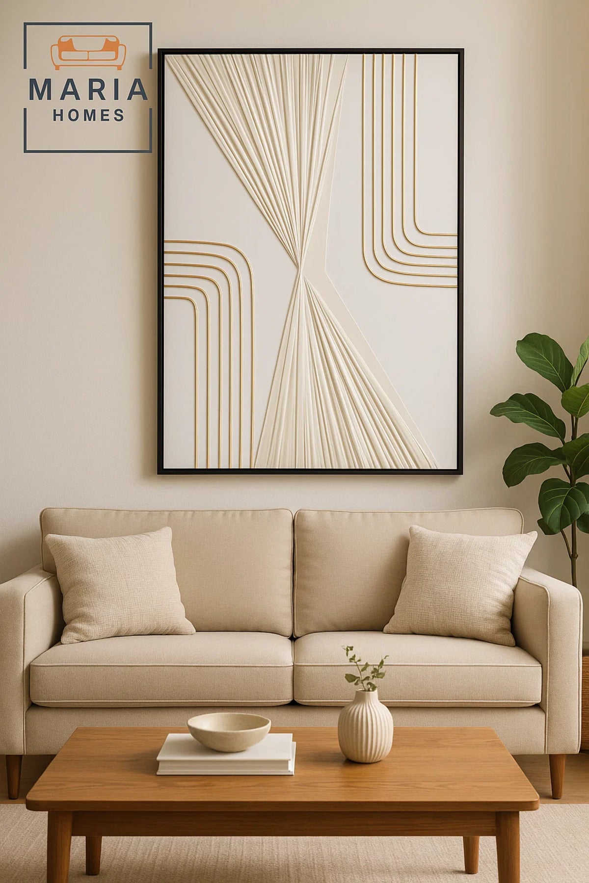 Textured Abstract Wall Art Modern Minimalist Decor for Living Room & Office - 80*120CM