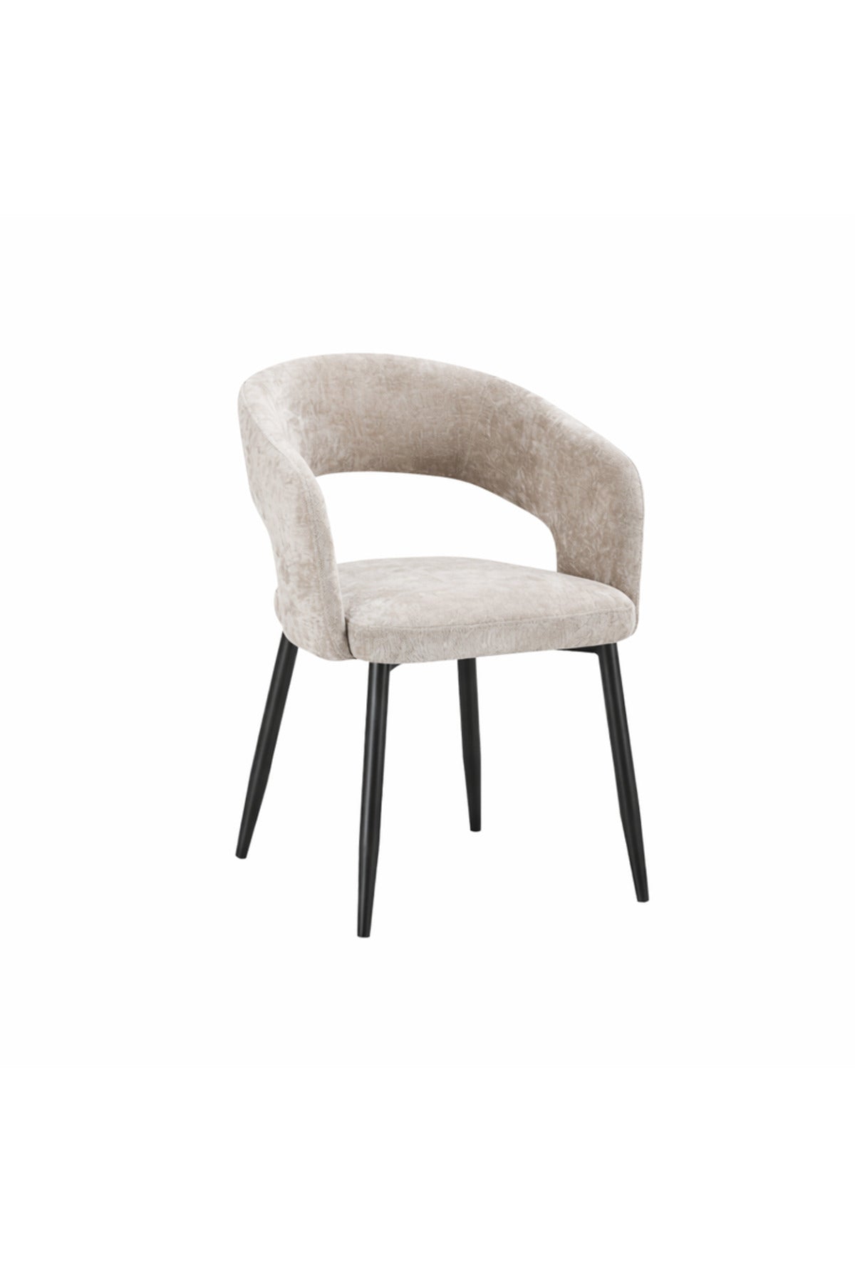 Dark Beige Fabric Arm Dining Chair 80x44x48cm Modern dark beige fabric Kitchen