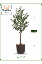 Artificial Olive Tree 190 cm Ð Tall Indoor Decorative Plant with Brown Pot