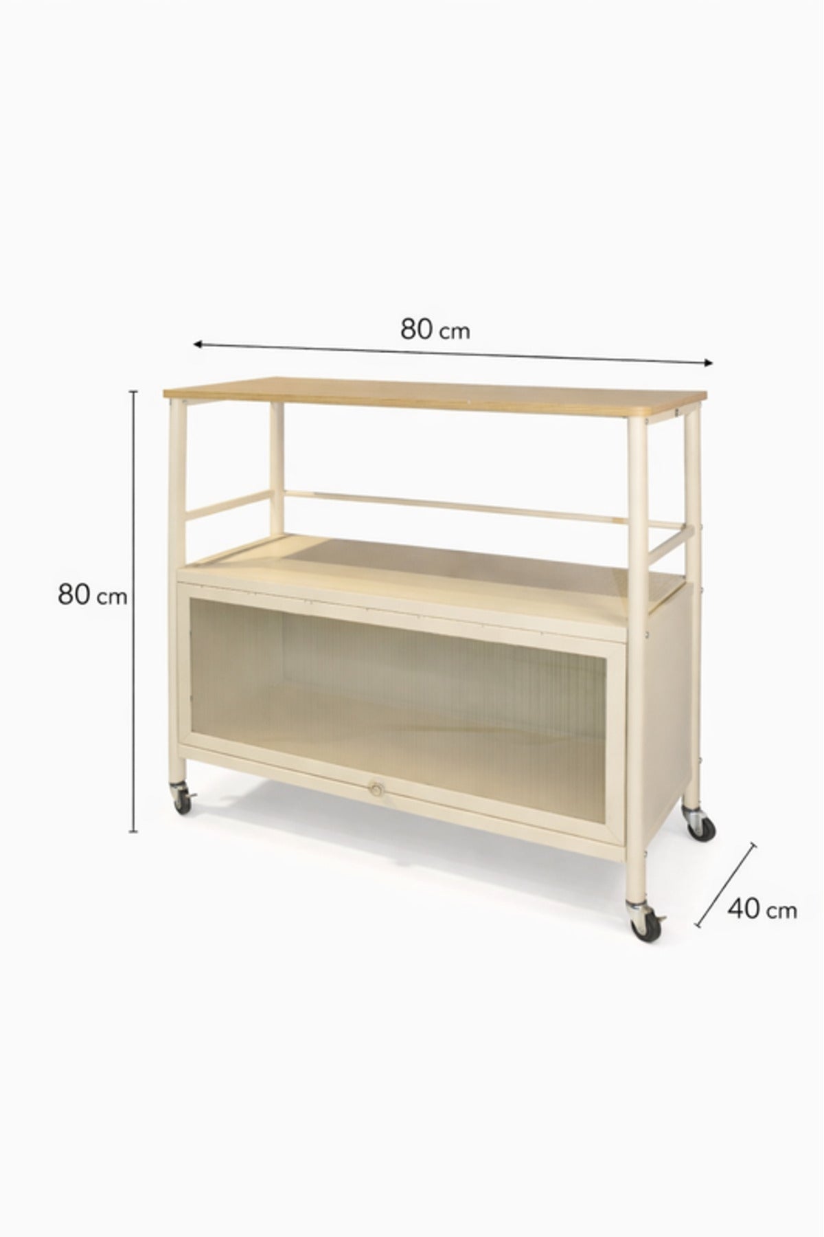 Mobile Storage Cabinet Shelf with Wheels 80_40_80 cm Multi-Purpose Organizer