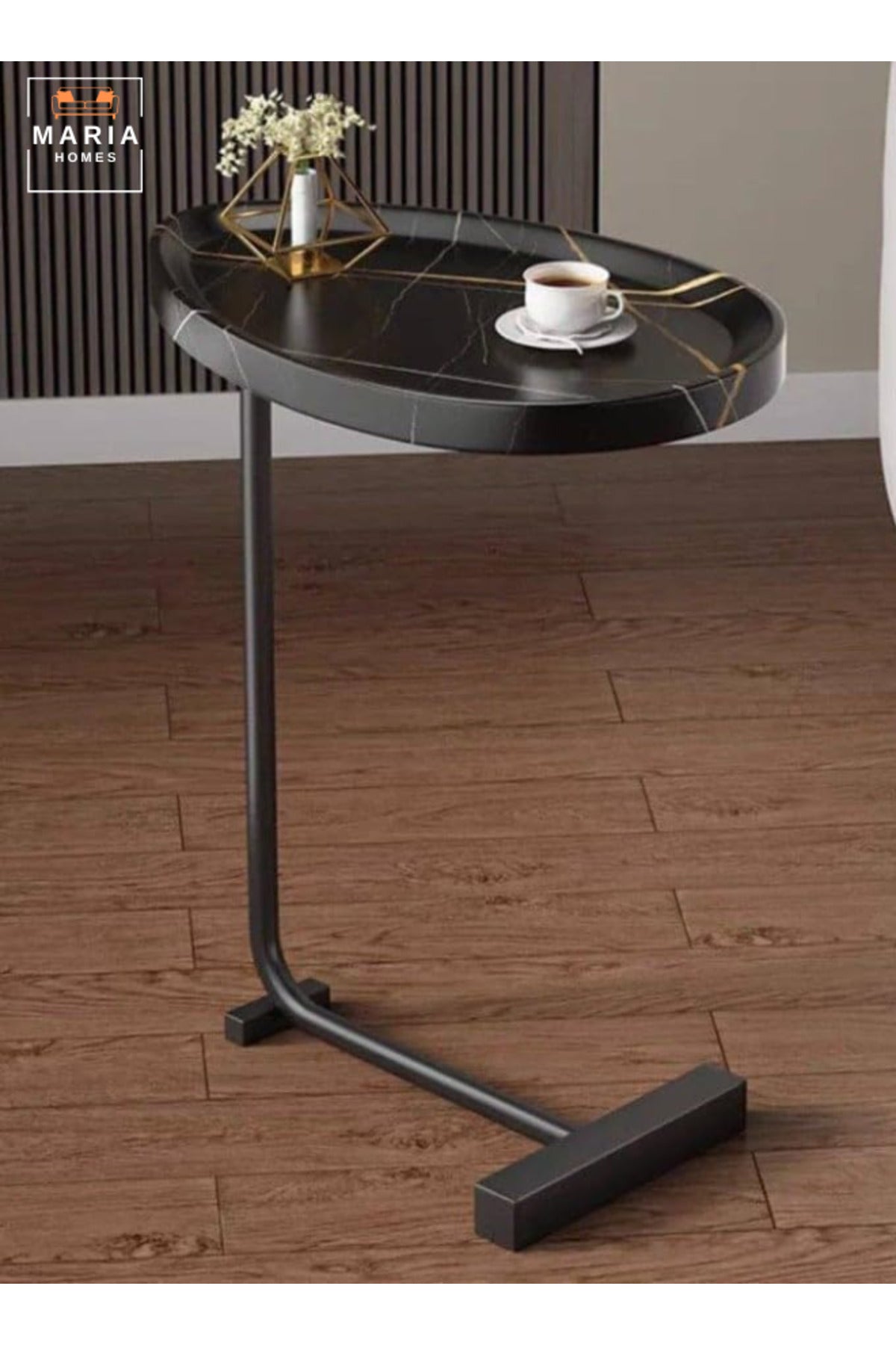 C- Shaped Sturdy Nordic Style Coffee Table Sofa Side Table End Table For Living Room