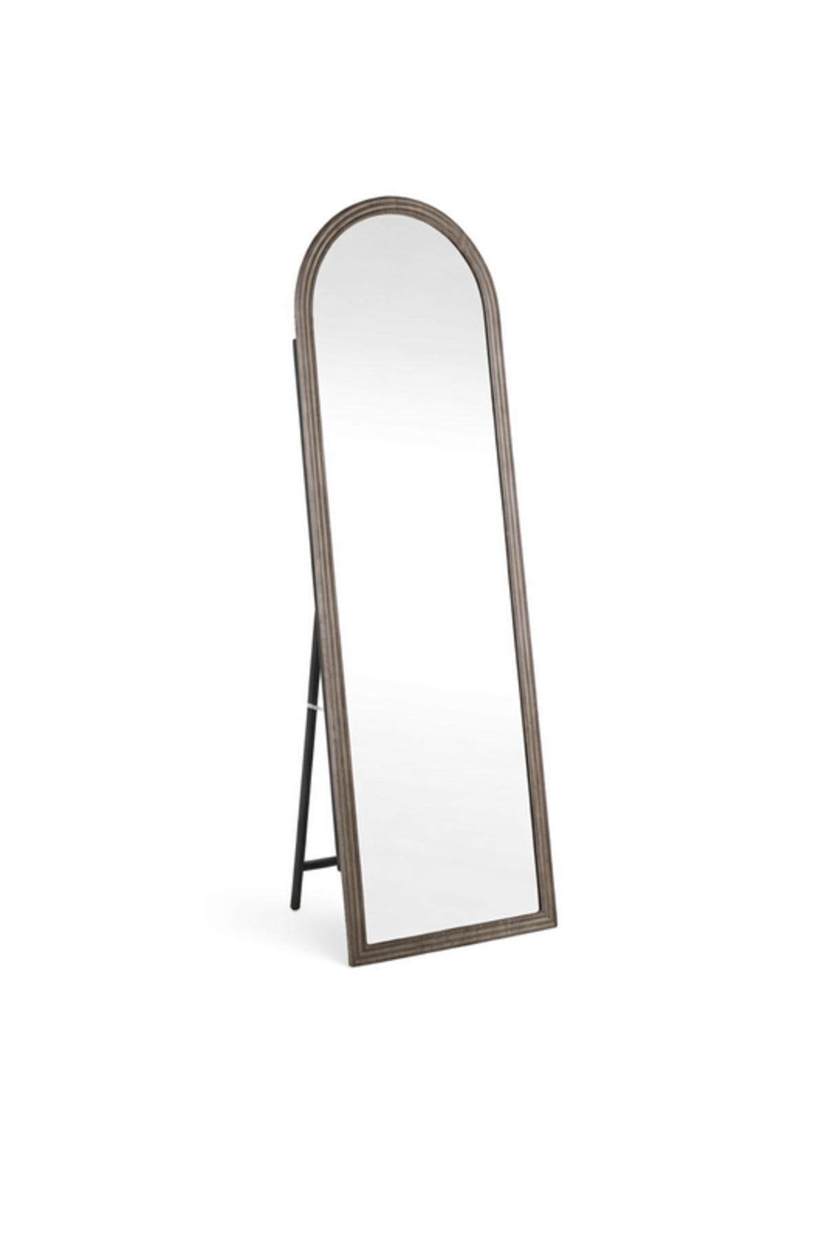 Grey Wooden Frame Arch Standing Mirror 170x60cm Full Length Floor grey wooden frame