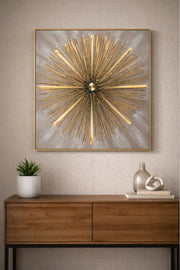 Modern Gold Sunburst Wall Art Panel Set 100 _ cm modern gold sunburst Paintings