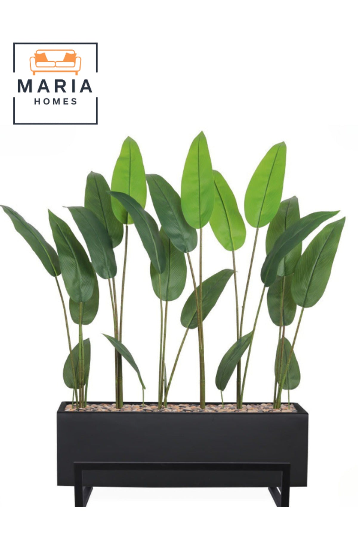 Artificial Bird of Paradise Plant in Black Fiber Pot155cm Tall Indoor Decorative Tree for home decor